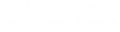 擁有一支豐富經驗的售后服務團隊